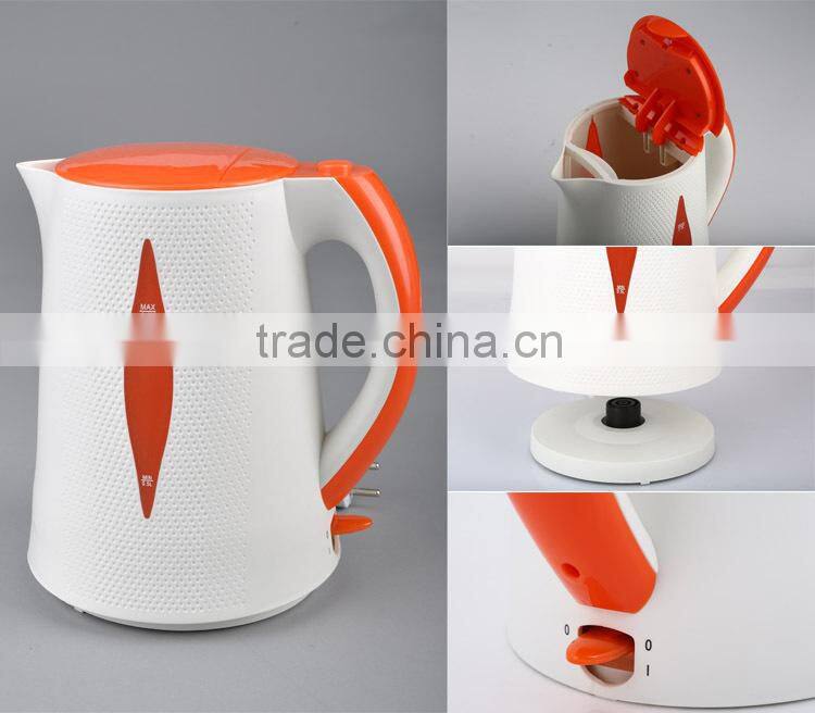 360 Degree Rotation Plastic Transparent Electric Kettle 1.8l