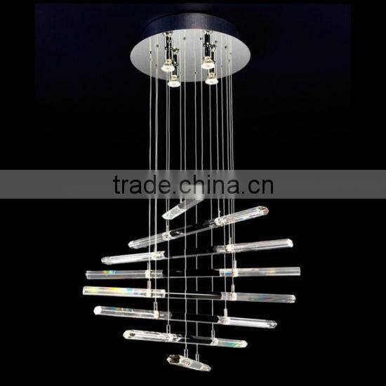 Crystal LED pendant light for hotel