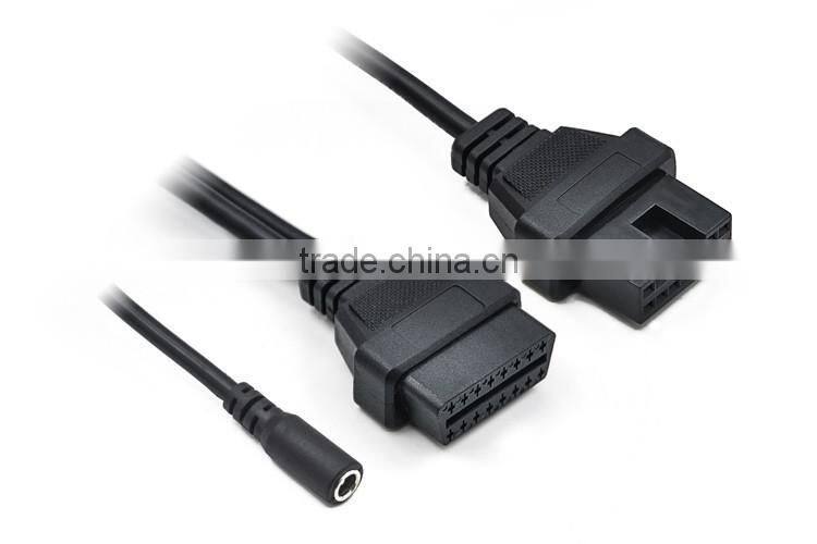 For Mitsubishi 12 Pin To 16 Pin Female OBD 2 Extension Diagnostic Tool Adapter Connector Cable
