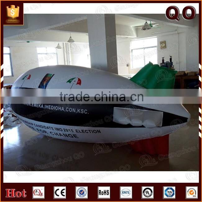 New product custom inflatable aircraft logo printed helium airship for advertising