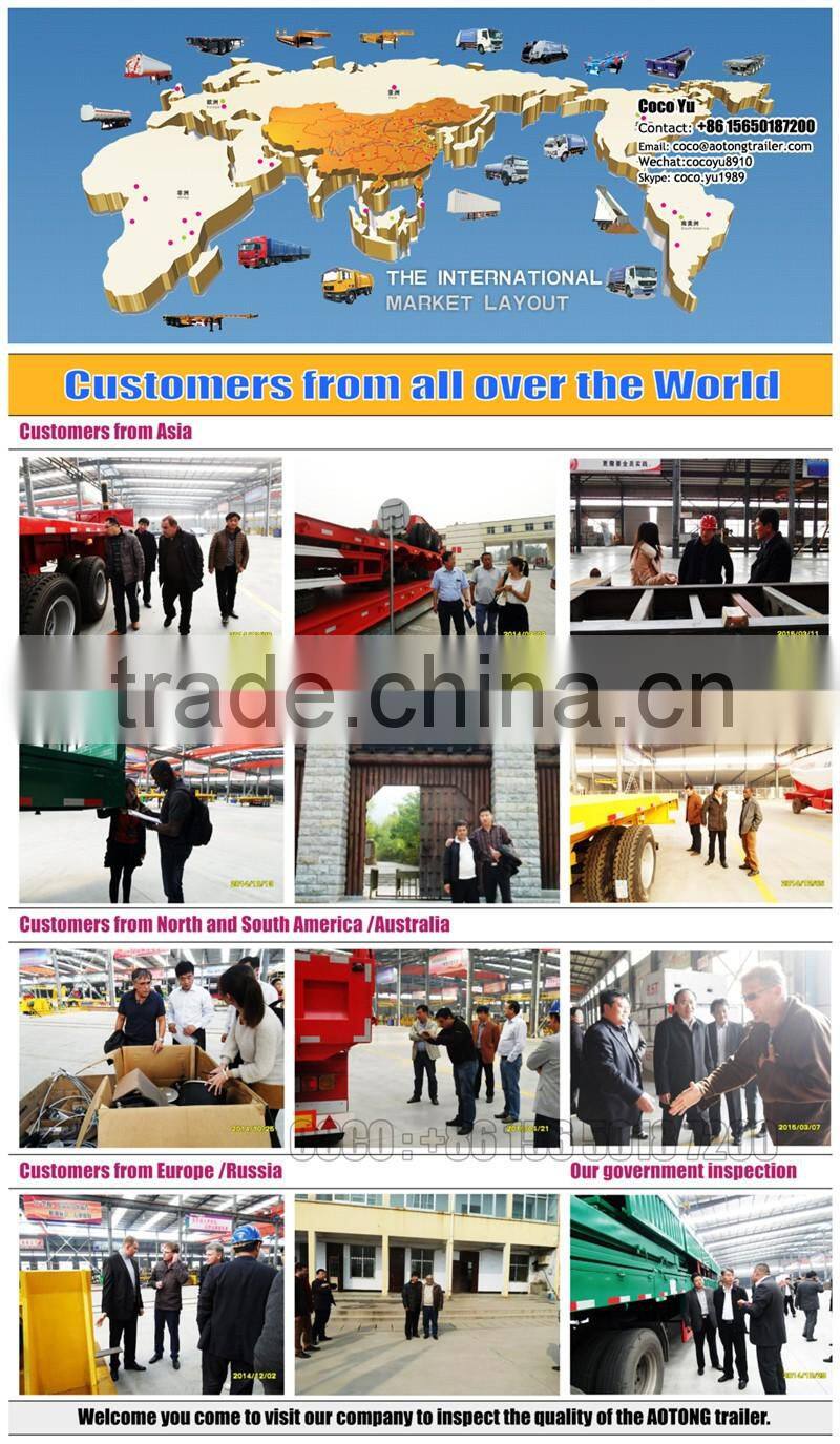 Good quailty 3 axles bifold van/box semi truck trailer step wise optional with spare tires and mudguards