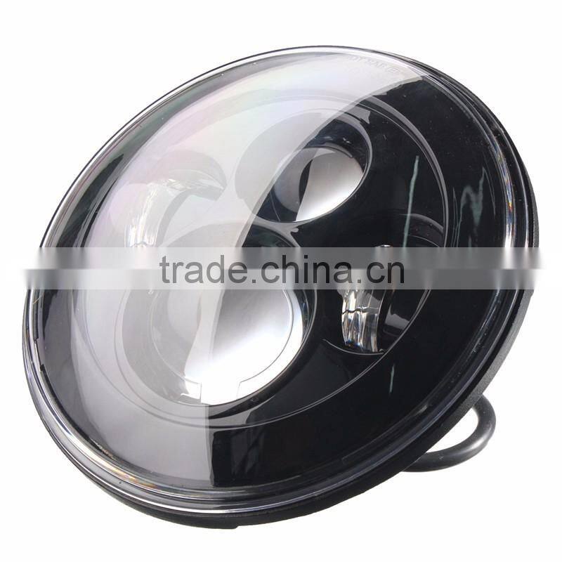 H4 40W 7Inch Round LED Headlight Hi-Lo Beam FIt 2007-2015 For J-eep For Wrangler JK TJ LJ Pure White DC12V-30V Waterproof