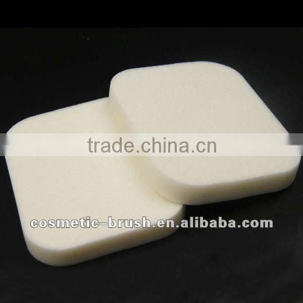 2012 New arrival best seller high quality white triangle cosmetic makeup powder puff