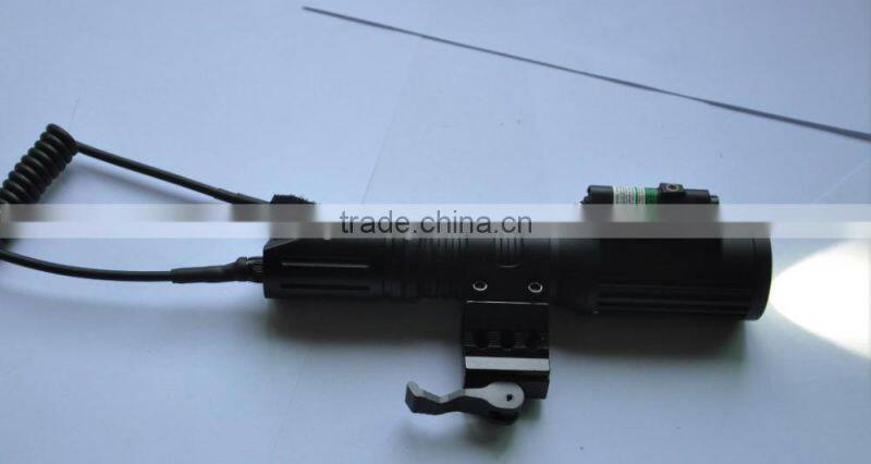 Tactical green Laser Sight and 1000 lumen led Cree Flash Light Combo for long gun