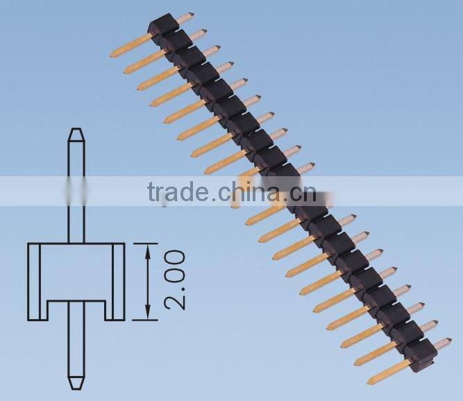 1.27mm Single Row 180 Degree Pin Header H=2.5