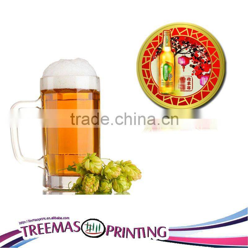 customized round beer coaster!