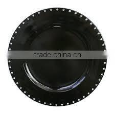 Designer black charger plate
