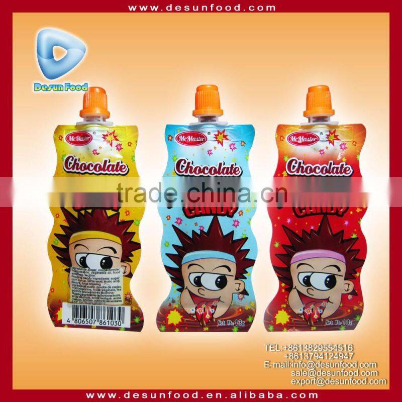 Liquid Chocolate jam with poping candy