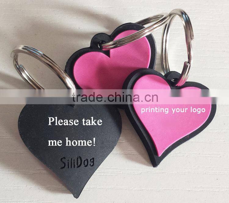 Wholesale Cheap Custom Shape Silicone Blank Dog Tag