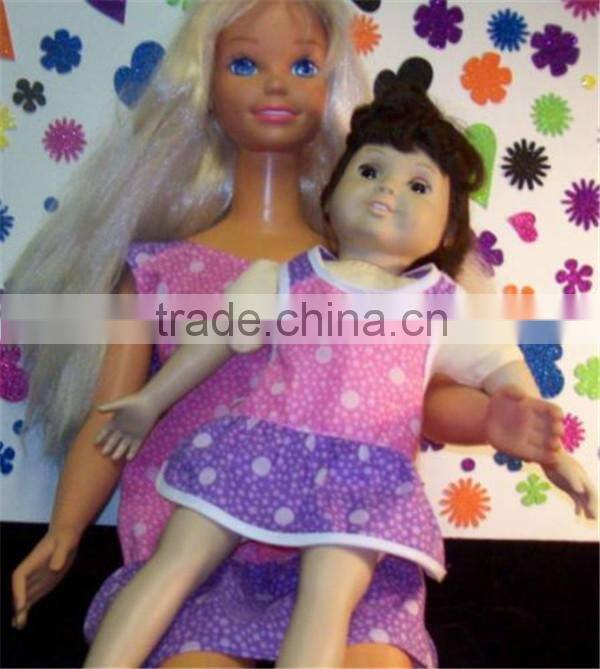 High quality modern hotsell polyester and cotton child adult doll apron set