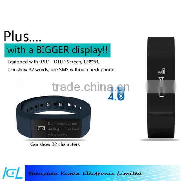 2016 Newest model i5 plus smart watch bluetooth 4.0 silicon smart bracelet i5 plus smart wristband