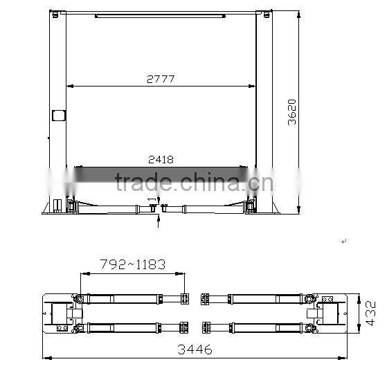 automatic car washing machine Two Post Car Lift 4.2 T