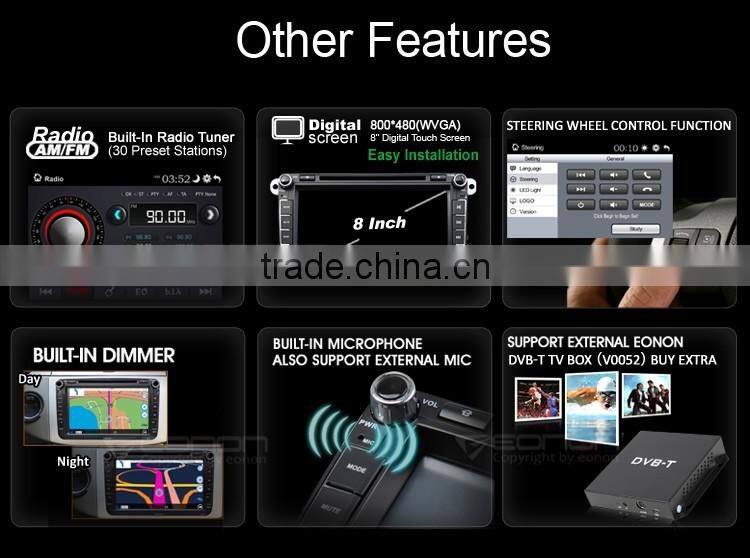 EONON D5153V 8" Digital Touch Screen Car DVD Player with Built-in GPS For Volkswagen/SKODA/SEAT