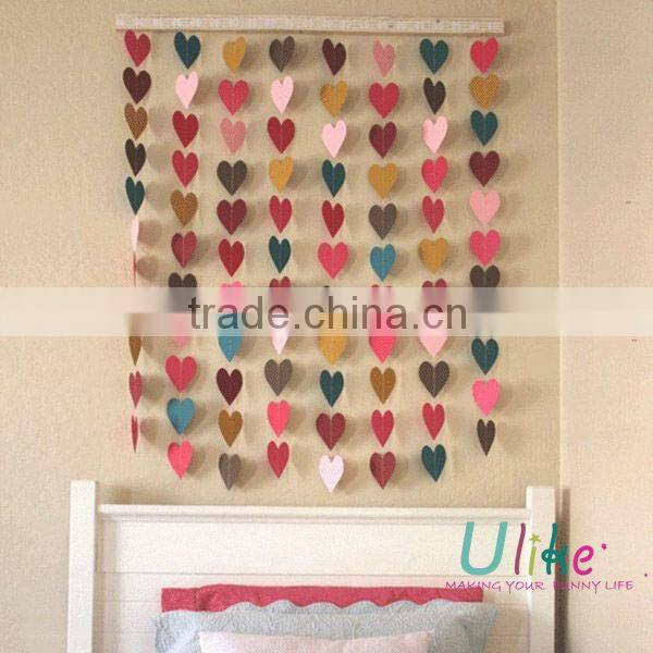 2014 hot selling party paper jointed banner garland triangle shaped cheap paper banners for christmas hanging decorate