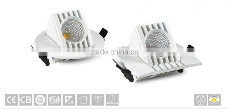 Wholesale price led light spot 14 watt cob led spot light high quality gimbal head led adjustable spot light