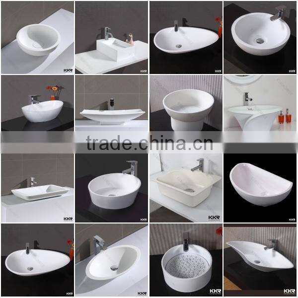 acrylic solid surface Bathroom table top Round Wash Basin Type