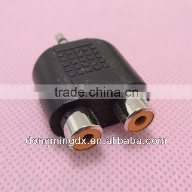 Mono Audio black 3.5 male to RCA female connector adapter