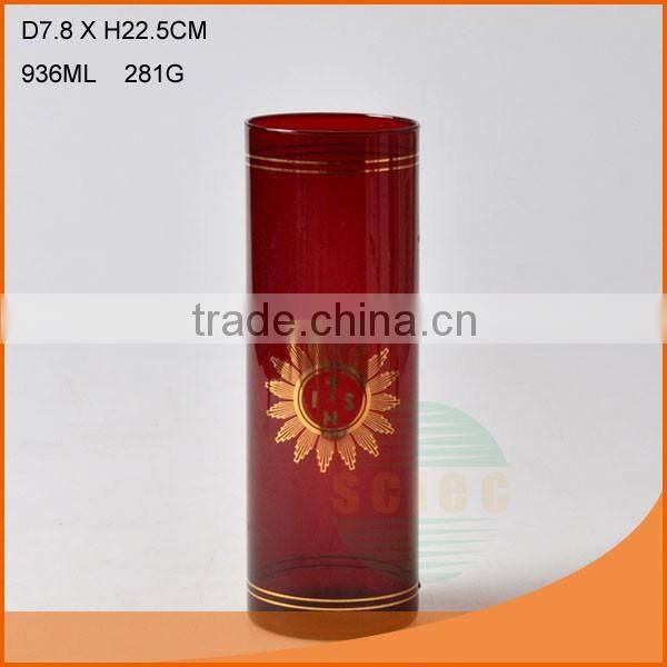 New design glass brown flower vase