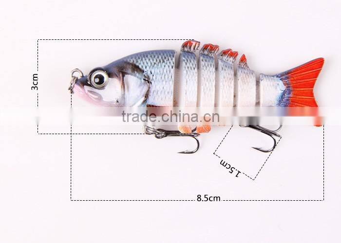 WeiHai ILURE High Quality 6-Jointed Fish Lure Wholesale