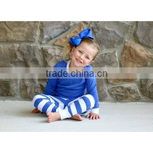 family cotton christmas pajamas with stripe red/green/blue