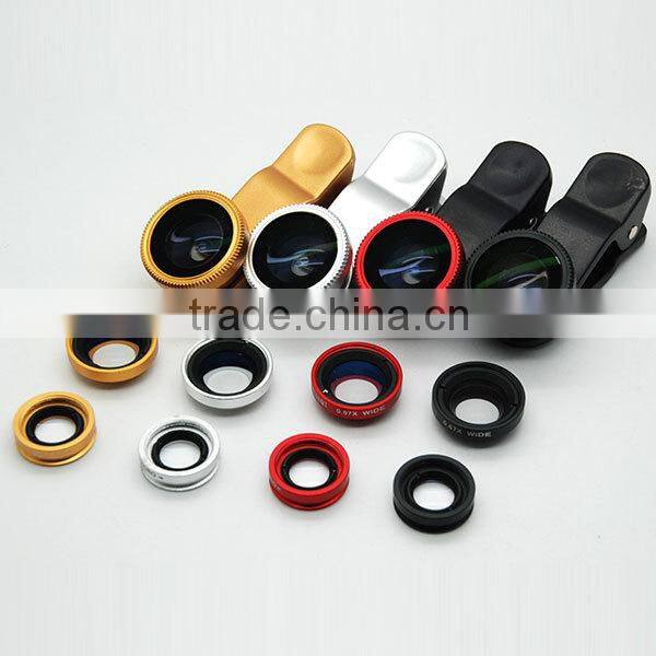 Cell Phone Camera Lens 3 in 1 Wide Angle Marco Fisheye Lens