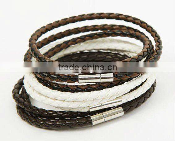Wholesale make leather wrap bracelets mens leather bangles jewel bracelet bangle