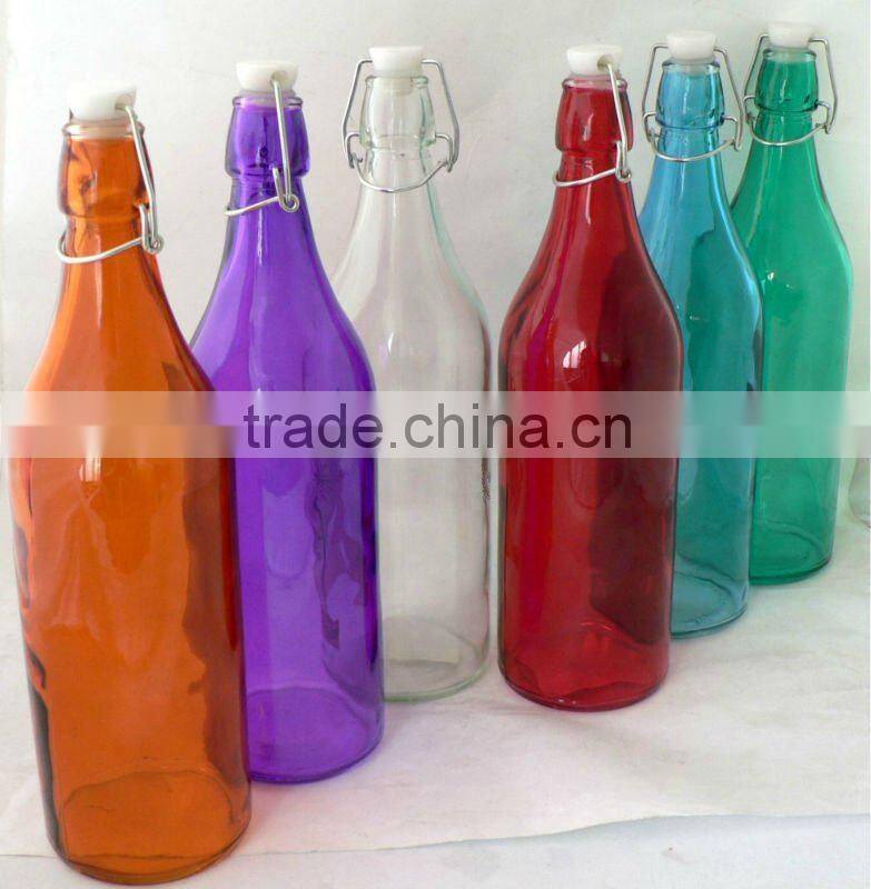 round clear food-grade 16 oz glass bottle