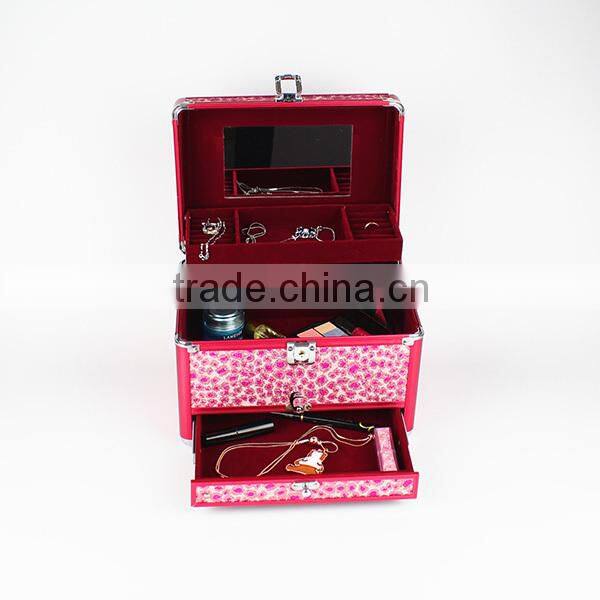 2014 popular aluminum makeup case with drawer
