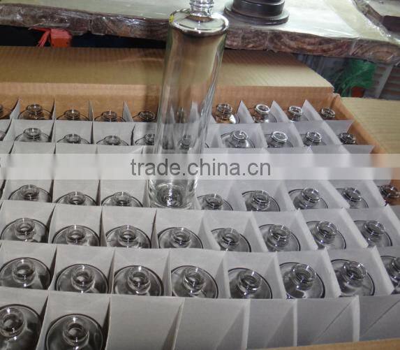 factory supply 50ml luxury cosmetic airless lotion pump glass bottle