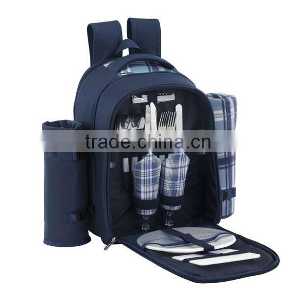 Enrich Picnic Backpack With Cooler Compartment,outdoor person picnic set for 2 person