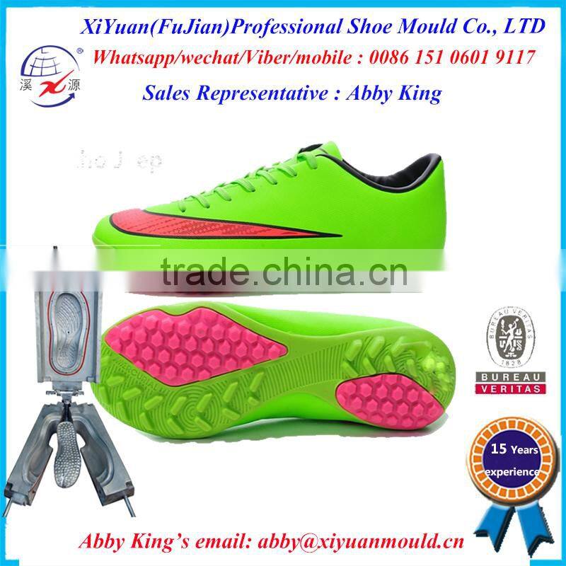 men's fashion outdoor PVC soccer shoes moulds, PVC sport running shoes moulds, PVC sneakers sport shoes men moulds