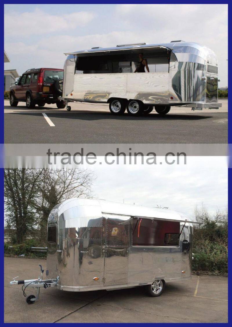 hot sales best quality twin in axle food trailer lunxury food trailer double axle food trailer