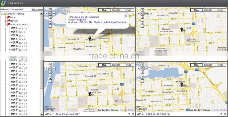 Bus tracking software gps tracking platform GS102 over-speed alarm function