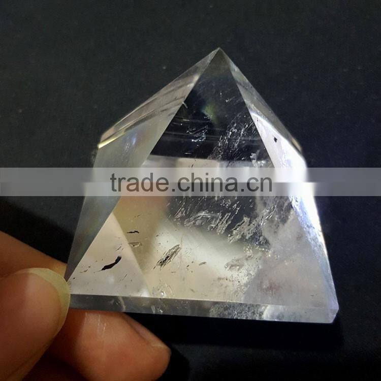 Africa Style Top Quality Transparent Clear Crystal Pyramids