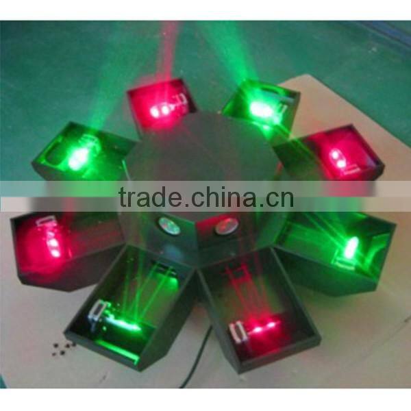 LED Eight 8 Claws Scan DJ Light/800mw Green Laser UFO/Eight Claws LED Laser pointer