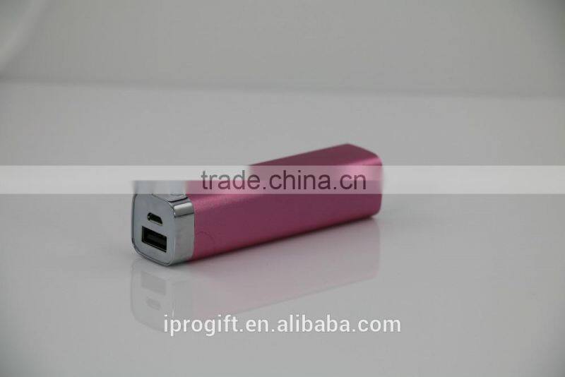 2016 NEW PRODUCT Mini Gift Customized Logo Colorful Metal 2600mAh portable mobile Power Bank