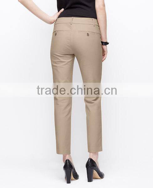 elegant comfortable luxe cotton slim ankle pant