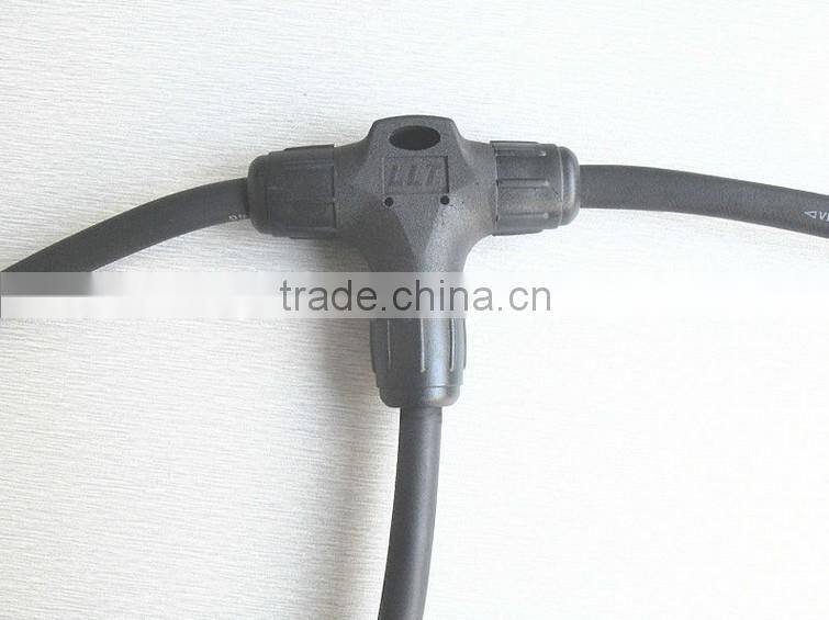 IP67 LLT 3-way Tee connector led lighting accessory waterproof T connector