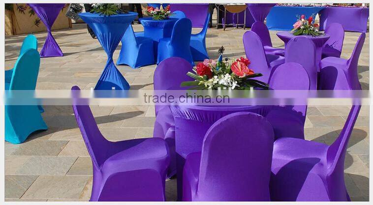 100% Purple polyester Satin Chair Cover for wedding