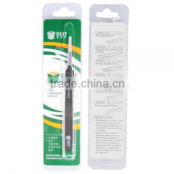 BST-204EDS Stainless Steel Anti-static Sharp Pointed Tweezers