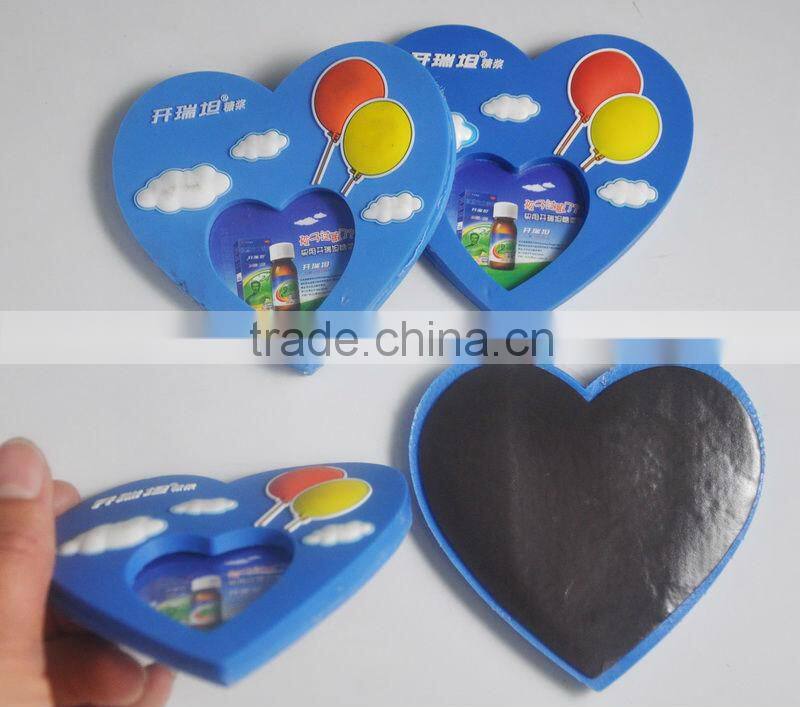 mini new creative 3d photo frame fridge magnet, 3d soft pvc photo frame magnet