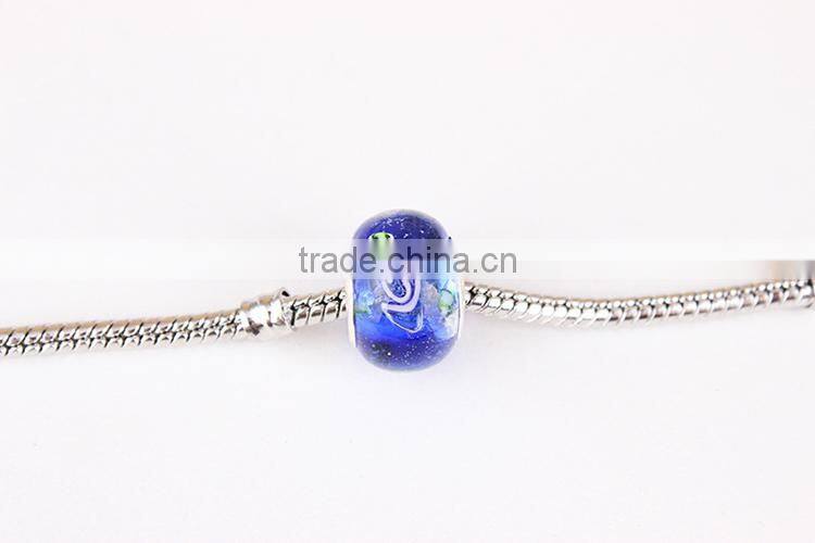 Yiwu glass beads fashion blue european glass beads making jewelry