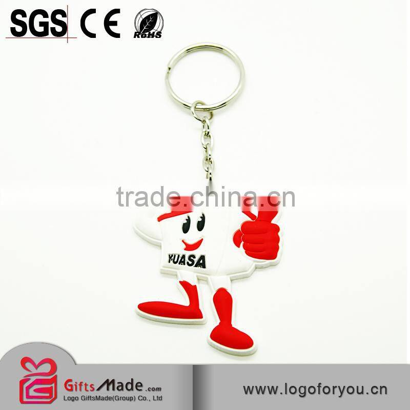 Fashional wholesale custom oem rubber keychains