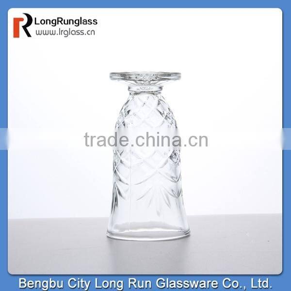 LongRun wedding decoration fancy carved sparkle crystal footed ice cream dish