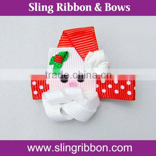 Christmas Santa Claus Ribbon Hairbows