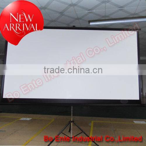 Matte White Portable Floor Stand 70~120 Inch Tripod Projection Screen with Difference Ratio