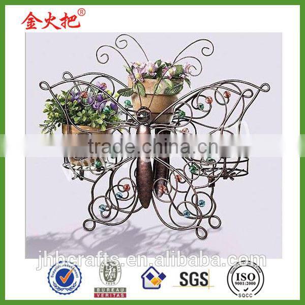 Wholesale colorful Metal bird stake with deco garden for sale
