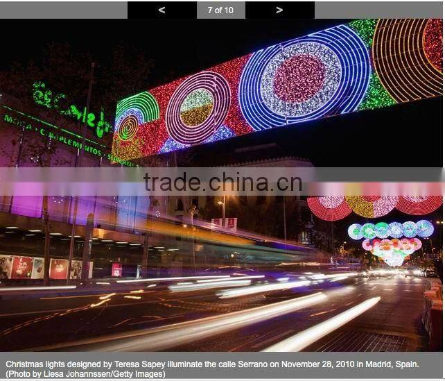 Outdoor LED street Christmas decoration lights huge led rope motif lights