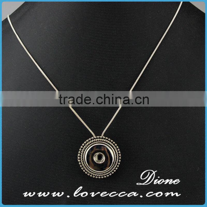 Made in China custome silver button pendant necklace jewelry for sale