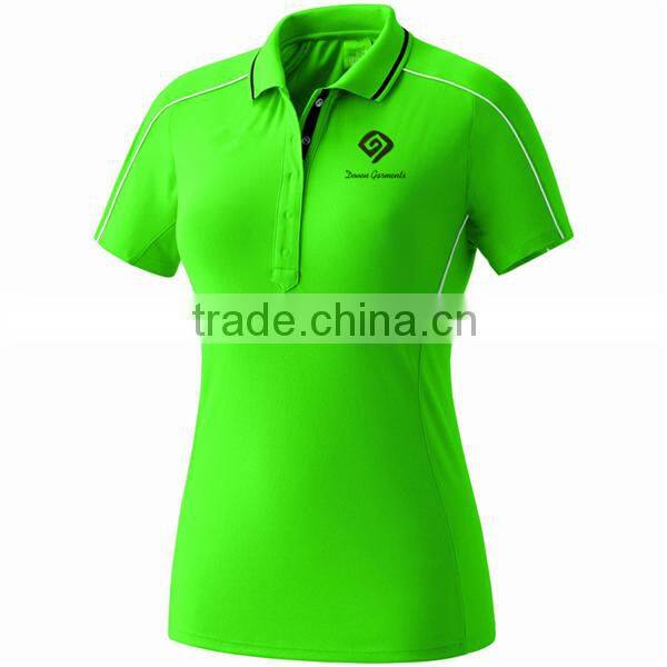 240gsm cotton pique polo shirt for women